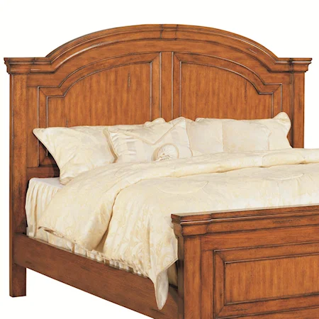 King/California King-Size Classic Panel Headboard with Rounded Top Detail